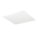 Eglo Plafonnier LED en saillie Rovito, lampe de plafond rectangulaire, éclairage pour salle de bains en plastique blanc, blanc chaud - blanc froid, IP44, 57x30 cm