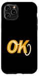 Coque pour iPhone 11 Pro Université Varsity-Gold Oh, OK Varsity-Gold