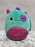 Squishmallow 7" Leon Monster Plush Limited Edition Valentine 2023 Blue Teal Pink