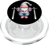 Funny Working Out Gnome With Pull-Up Bar For Fitness Lover PopSockets PopGrip pour MagSafe