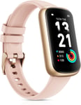 Montre Connectée Femme,1,47""Montre Sport Avec Cardiofrequencemetre/Oxymetre/Sommeil,Podometre Trackers D'activité,Notification/Etanche 3atm Bracelet Connecté Pour Android Ios,Rose