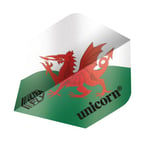 Unicorn Ultrafly.100 Plus Drapeau du Pays de Galles Ailettes de fléchettes Ultrafly Unisexe, Multicolore