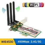 Dual Band 5Ghz/2.4Ghz Pci-E 450M Wireless Wifi Network Adapter Card For PC New