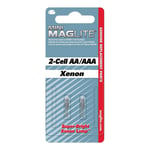 Genuine Mini Maglite replacement bulbs. AA + AAA 2 cell bulbs - Mag lite Sealed