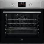 AEG 6000 Series SurroundCook Built In Oven, BPX535061M, 72L, Pyrolytic Self Clean, LED Display, Multilevel Cooking, Stainless Steel, Anti-fingerprint, Fast Heat Up, Grill, Pizza Setting, Defrost, A+