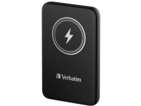 Verbatim Charge 'n' Go - Trådlös powerbank - magnetfäste - Li-pol - 10000 mAh - 20 Watt - 2.4 A - Apple Fast Charge, PD 3.0, Apple 2.4A, BC1.2, Quick Charge 3.0 (24 pin USB-C) - svart