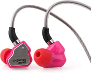 7Hz Salnotes Zero Hifi ¿¿couteurs Intra-Auriculaires De 10 Mm Dynamiques Iem Avec Diaphragme En M¿¿tal Composite, Cable Ofc 2 Broches D¿¿tachable (Rose, Sans Mic)