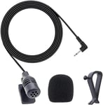 Microphone Externe De 2,5 Mm De Voiture Pioneer Mic Externe De Remplacement Pour Micro Autoradio Voiture Véhicule Unité Principale Bluetooth Audio Stéréo Gps Dvd, 3M, Plug And Play