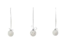 Villa d’Este Home Tivoli Suspension en Porcelaine à LED 3 Branches Blanc Dimensions 8 x 9 cm