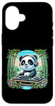 iPhone 16 Funny Panda Dj Headphones Graphic for Men Women Kids Case