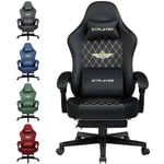 GTPLAYER Chaise Gaming Fauteuil Gaming Tissu Chaise Gamer Ergonomique Bureau Chaise PC, Capacité de Charge de 150 kg, Chaise de Table RéGlable et Pivotante Avec Coussin D'Assise à Ressorts et Repose-P