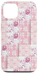 iPhone 13 Light Pink Flowers & Bows Gingham Coquette Girly Aesthetic Case