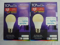 4 x TCP SMART WiFi LED Classic 16 Million Colours Lightbulb 806 Lumens E27 / ES