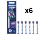 Oral-b 6 Têtes de Rechange Originaux Brosse à Dents 3D Blanc