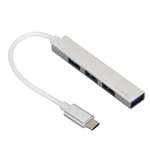 USB-C Hub 4-i-1 Typ C till USB 2.0 USB 3.0 Mini Bärbar Silver Dockningsstation för Desktop Laptop