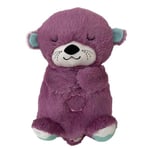 Baby Toy Soothe \"N Snuggle Otter Andningsbar Otter Plyschleksak Med Ljus Och Ljud Pink"