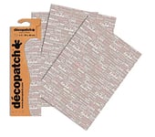 Décopatch C686O - Une pochette de 3 feuilles de papier imprimé 30x40 cm, Love