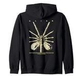 Alien 45th Anniversary Facehugger 1979 Movie Poster Space Zip Hoodie