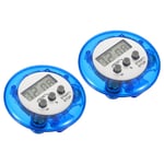 Round Digital Timer, 2pcs Count Down UP Clock with Magnetic,Big LCD Display Blue