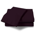 Drap Plat de qualité hôtelière en Percale de Polycoton Infroissable et Super Doux - Baie - King Size