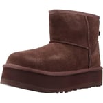 UGG Unisex Kids Classic Mini Platform Fashion Boot, Burnt Cedar, 2 UK