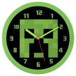 Minecraft Kids Wall Clock - Green