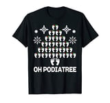 Podiatrist Gift Christmas Tree Foot Clinic Podiatrist Office T-Shirt