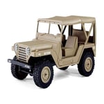 Lecez Four-wheel Drive Off-road Jeep, 1:14 Full-scale Remote Control Climbing Car 2.4G Charging Shock Absorption and Collision Avoidance, Brown, Green, 33x16x17cm (Color : Brown)