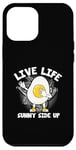 Coque pour iPhone 12 Pro Max Œufs drôles de nourriture Pun Live Life Sunny Side Up