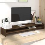 Monitor Stand Brown Oak 100x24x13 cm Engineered Wood vidaXL