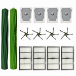 Roboparts Set d'accessoires compatible avec le robot aspirateur iRobot Roomba S9 S9+, brosse principale, filtre Hepa, sac à poussière, brosses latérales, kit de pièces de rechange