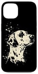 Coque pour iPhone 13 Color Splash Dalmatien Amoureux des animaux