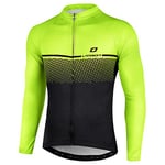 LAMEDA Maillot Cyclisme Homme Manches Longues Autoroute VTT Bicyclette Vêtements de Sport Décontractés Équipement de Fitness Cyclisme Vert 3XL