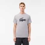 Lacoste T-shirt Sport Ultra Dry logo XXL Taille XXL Gris Chine/bleu Marine