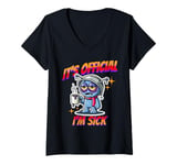 Womens Hangover, Colds & Flu Joke s Funny Alien s Cartoon Novelty V-Neck T-Shirt