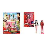 Bandai - Miraculous - La Chambre de Marinette-Univers de Jeu Compatible avec Les poupées 26 cm + Poupée et Ses Deux Tenues - Ladybug et Marinette - Poupée Mannequin articulée 26 cm et Ses Deux Tenues