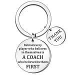 HULALA Thank You Coach Gifts For Men Women Keyring Keychain Behind Every Player Who Believes In Themselves Is A Coach Who Believed In Them First Football Rugby Coach