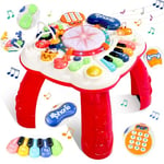 Jouet Bebe 1 an - Table d'activité Bébé Jouet Enfant 1 2 Ans Fille Garcon Instrument de Musique Bébé avec Lumières et Musique Table Enfant Jouet Educatif 1 2 Ans Jeux Eveil Cadeau Bebe 1 2 3 Ans