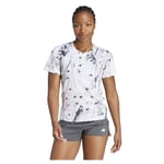 adidas Femme Run It Brand Love Tee, White, XS