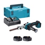 Makita DBS180RGJ-2 18v Brushless Belt Sander (2x6Ah)