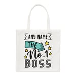 Personalised No.1 Boss Regular Tote Bag Worlds Best Awesome Thank You Shopper