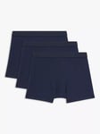 John Lewis Premium Ultra Soft Modal Trunks, Pack of 3, Navy