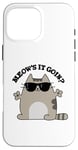 Coque pour iPhone 16 Pro Max Jeu de mots amusant pour chats Meow's It Going