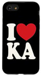 Coque pour iPhone SE (2020) / 7 / 8 J'aime KA I Heart KA Initiales Hearts Art K.A