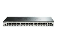 D-Link DGS 1510-52X - Commutateur - C3 - intelligent - 48 x 10/100/1000 + 4 x 10 Gigabit SFP+ - de bureau, Montable sur rack