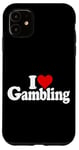 Coque pour iPhone 11 I LOVE HEART GAMBLING CASINOS PARIS TRADING LAS VEGAS