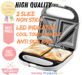 Sandwich Toaster Maker 2 Slices Toastie Machine Panini Grill Deep Fill Breakfast