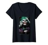 Womens Batman Halloween Joker Dceased Madness V-Neck T-Shirt