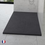 KINEDO Receveur antidérapant 160 x 90 Kinestone biolith rectangle gris anthracite