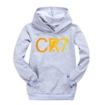 Cristiano Ronaldo Cr7 Hoodie Kostymer Barn Fotboll Hoodies Barn Gåvor Grå Grey 140 cm